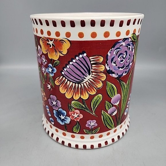 Dolly Kitchen Dolly Parton Earthenware Utensil Crock Floral Pattern New Heart To Home 7 Tall